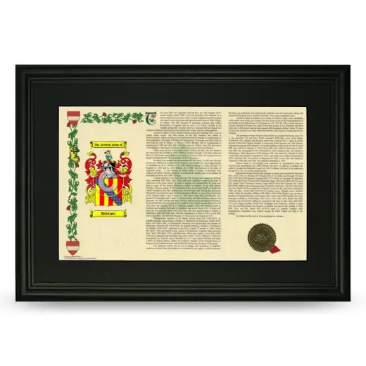 Brittner Deluxe Armorial Landscape Framed- Black