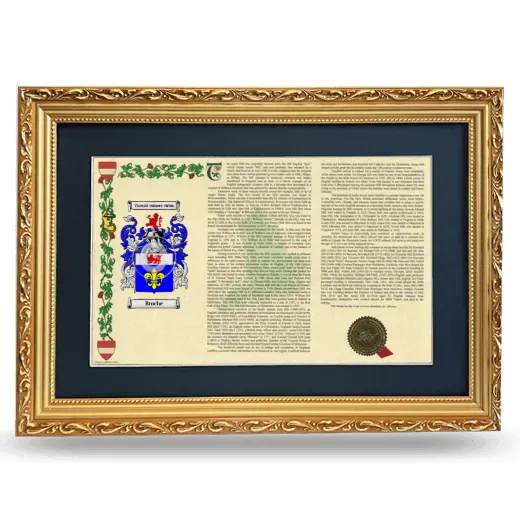 Broche Deluxe Armorial Landscape Framed - Gold