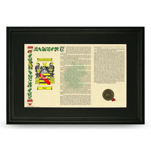 Broer Deluxe Armorial Landscape Framed- Black