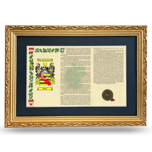 Broer Deluxe Armorial Landscape Framed - Gold