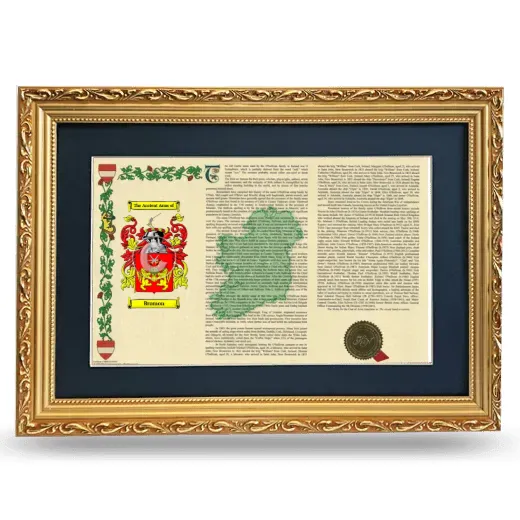 Bromon Deluxe Armorial Landscape Framed - Gold