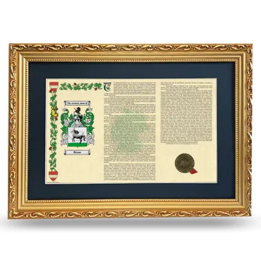 Brone Deluxe Armorial Landscape Framed - Gold