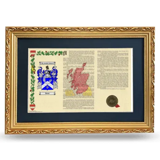 Brost Deluxe Armorial Landscape Framed - Gold