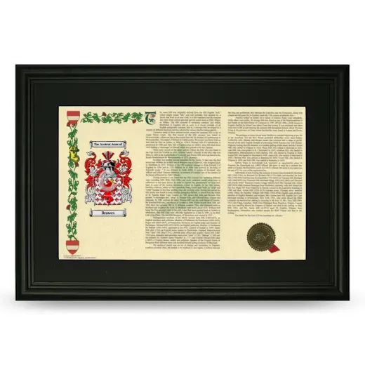 Browes Deluxe Armorial Landscape Framed- Black