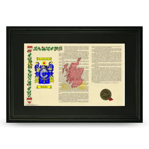Brownlea Deluxe Armorial Landscape Framed- Black