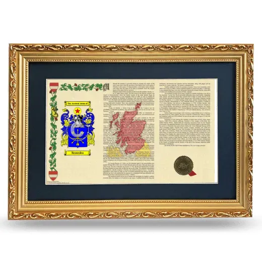 Brownlea Deluxe Armorial Landscape Framed - Gold