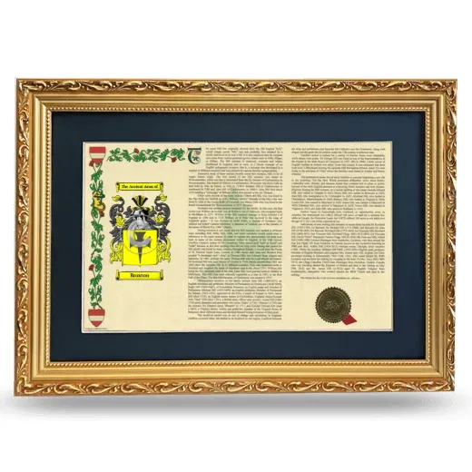 Broxton Deluxe Armorial Landscape Framed - Gold