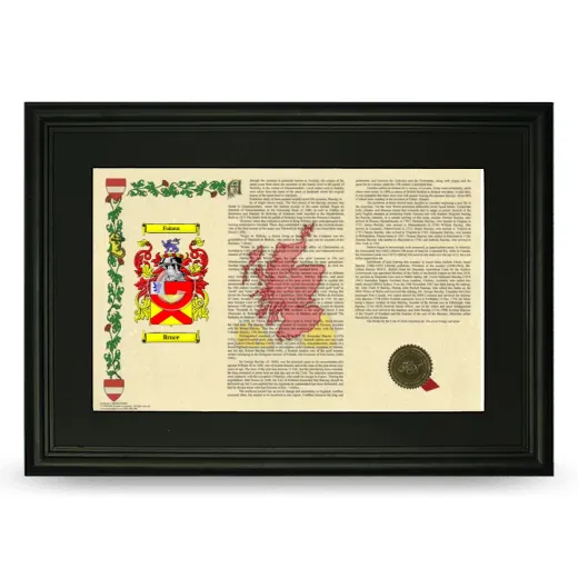 Bruce Deluxe Armorial Landscape Framed- Black
