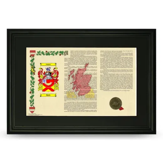 Bruis Deluxe Armorial Landscape Framed- Black