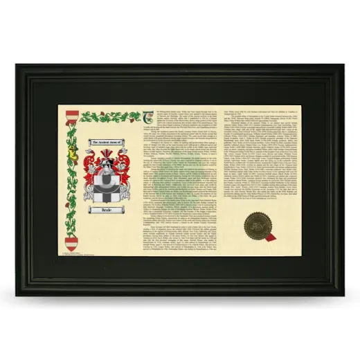 Brule Deluxe Armorial Landscape Framed- Black