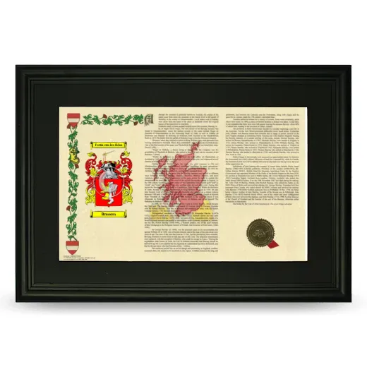 Bruoom Deluxe Armorial Landscape Framed- Black