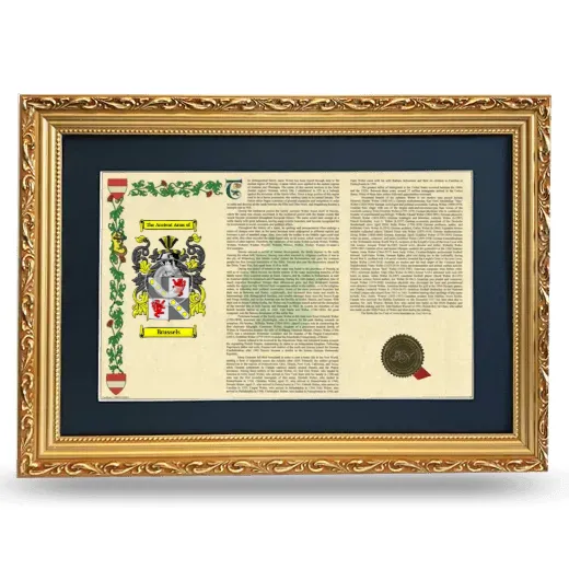Brussels Deluxe Armorial Landscape Framed - Gold