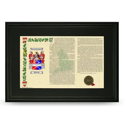 Bruttone Deluxe Armorial Landscape Framed- Black
