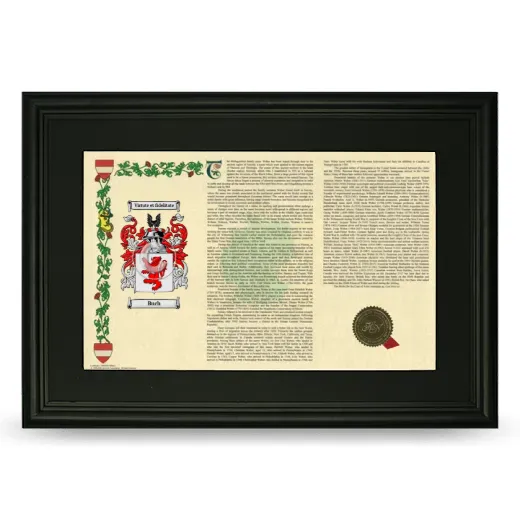 Buch Deluxe Armorial Landscape Framed- Black
