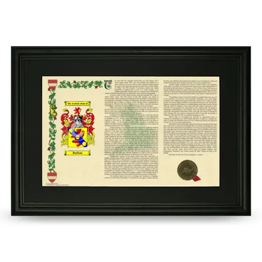 Buchon Deluxe Armorial Landscape Framed- Black