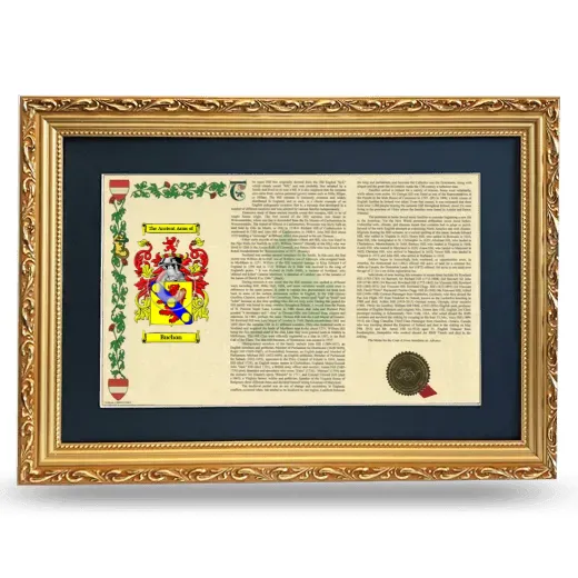 Buchon Deluxe Armorial Landscape Framed - Gold