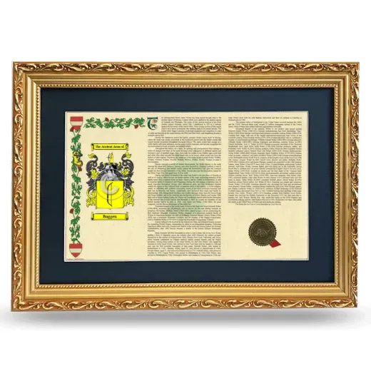 Buggen Deluxe Armorial Landscape Framed - Gold
