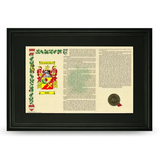 Buhle Deluxe Armorial Landscape Framed- Black