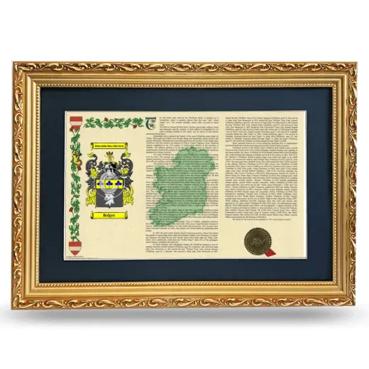 Bulger Deluxe Armorial Landscape Framed - Gold
