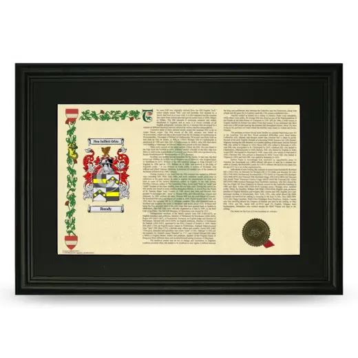 Bundy Deluxe Armorial Landscape Framed- Black