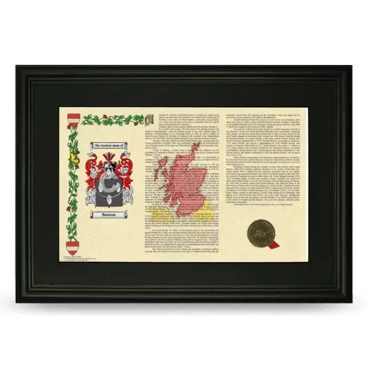 Bunton Deluxe Armorial Landscape Framed- Black