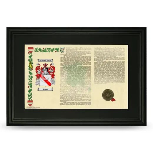 Buquet Deluxe Armorial Landscape Framed- Black