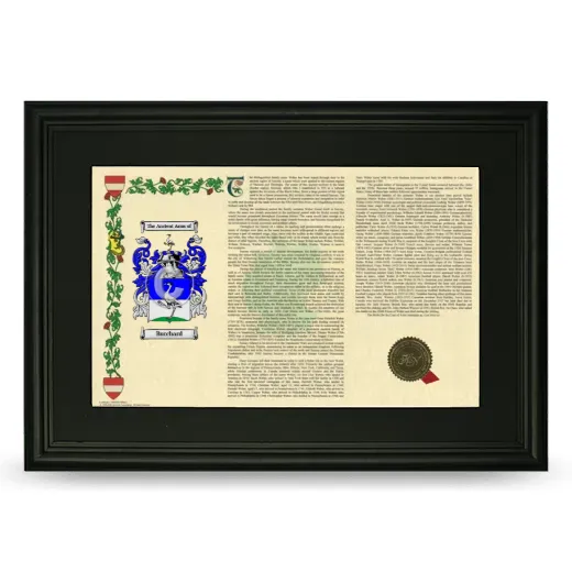 Burchard Deluxe Armorial Landscape Framed- Black