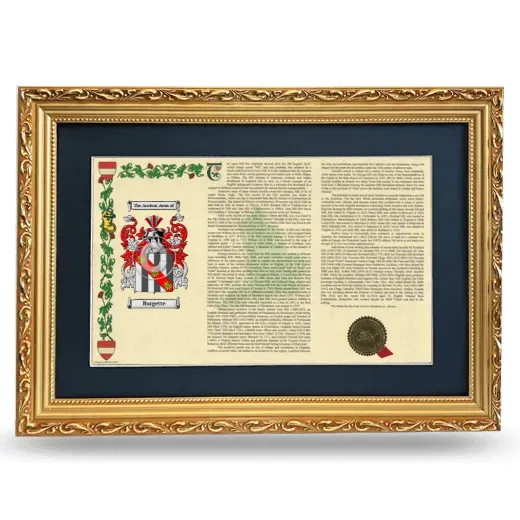 Burgette Deluxe Armorial Landscape Framed - Gold