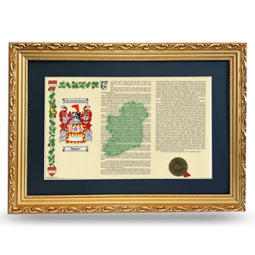 Burgiss Deluxe Armorial Landscape Framed - Gold
