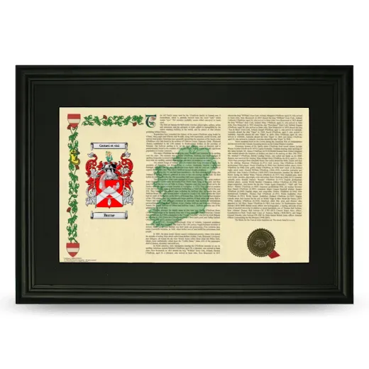 Burne Deluxe Armorial Landscape Framed- Black