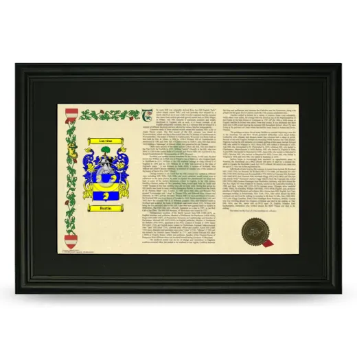 Burtin Deluxe Armorial Landscape Framed- Black