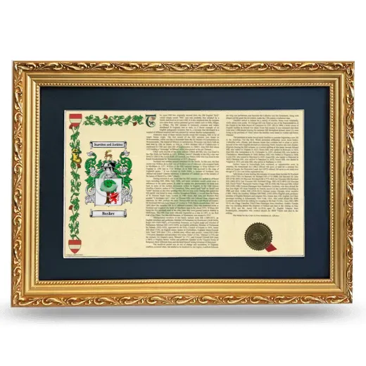 Busker Deluxe Armorial Landscape Framed - Gold
