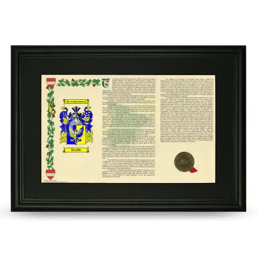 Bustillo Deluxe Armorial Landscape Framed- Black