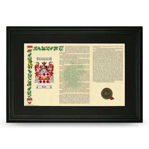 Butes Deluxe Armorial Landscape Framed- Black