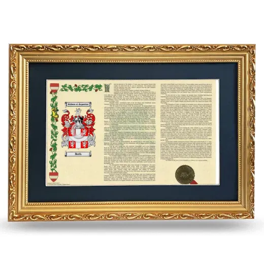 Buth Deluxe Armorial Landscape Framed - Gold