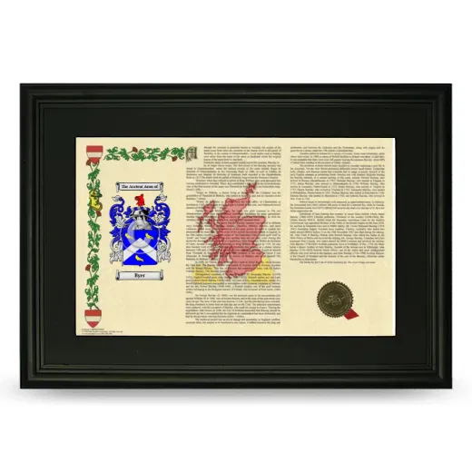 Byer Deluxe Armorial Landscape Framed- Black