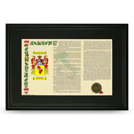 Cacciatore Deluxe Armorial Landscape Framed- Black