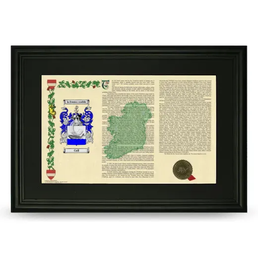 Cail Deluxe Armorial Landscape Framed- Black