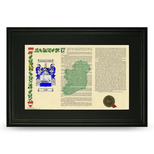 Caill Deluxe Armorial Landscape Framed- Black