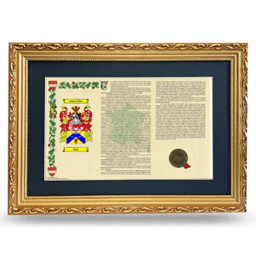 Cais Deluxe Armorial Landscape Framed - Gold