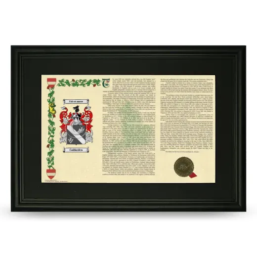Caldarden Deluxe Armorial Landscape Framed- Black