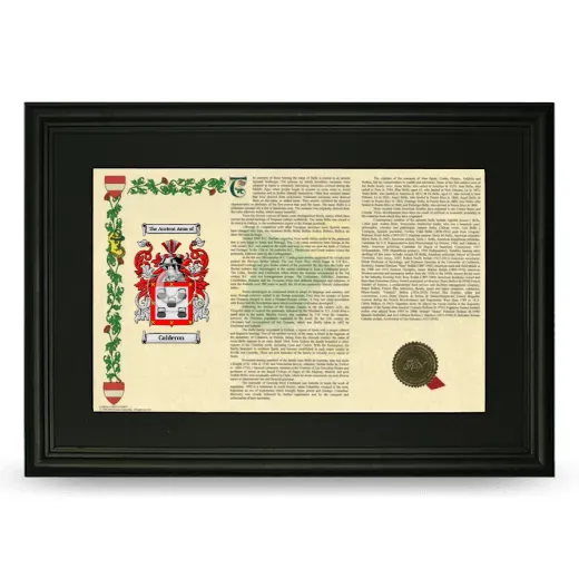 Calderon Deluxe Armorial Landscape Framed- Black