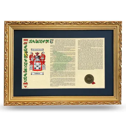 Calderon Deluxe Armorial Landscape Framed - Gold