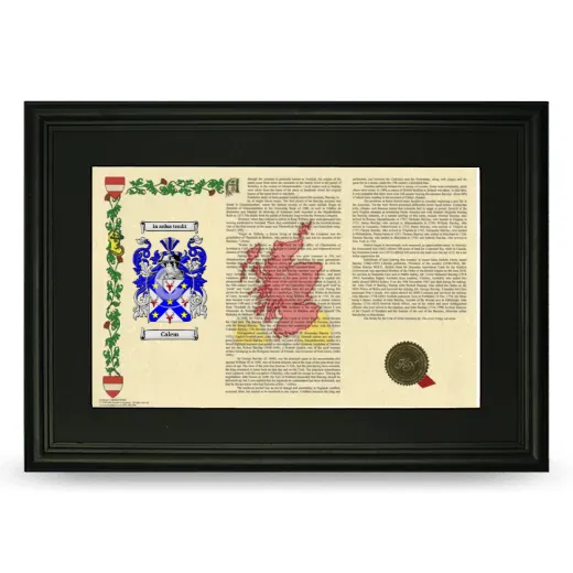 Calem Deluxe Armorial Landscape Framed- Black