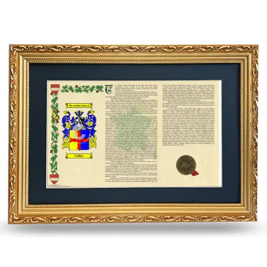 Callier Deluxe Armorial Landscape Framed - Gold