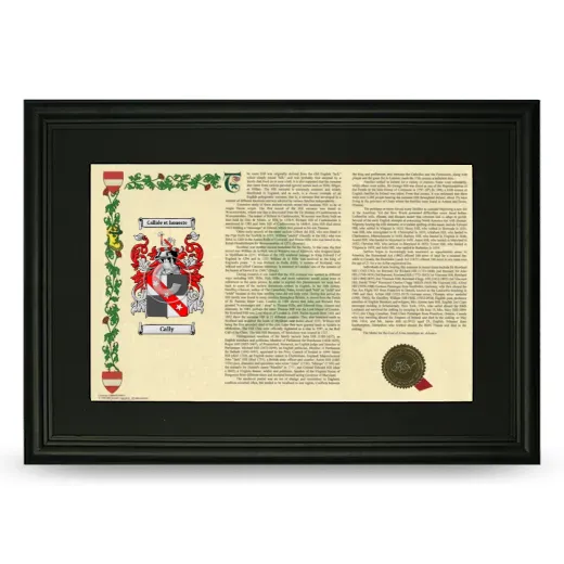 Cally Deluxe Armorial Landscape Framed- Black