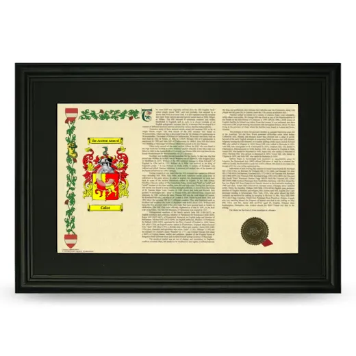 Calor Deluxe Armorial Landscape Framed- Black