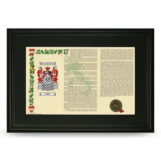 Calvo Deluxe Armorial Landscape Framed- Black