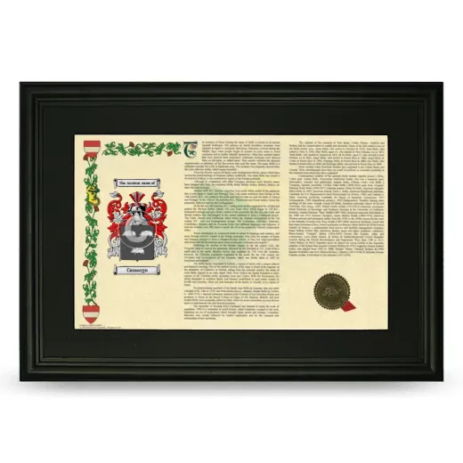 Camargo Deluxe Armorial Landscape Framed- Black