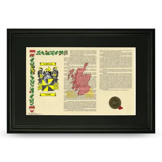 Camble Deluxe Armorial Landscape Framed- Black